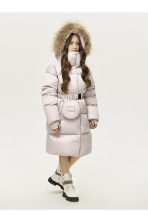 Пальто для девочки GnK (Россия) Белый