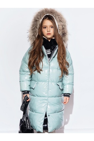 Пальто для девочки GnK (Россия) Голубой