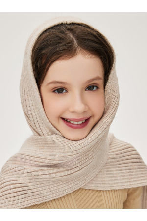 Шапка-шарф для девочки Noble People (Россия) Бежевый