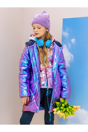Пальто для девочки Les Trois Vallees (Франция) Фиолетовый