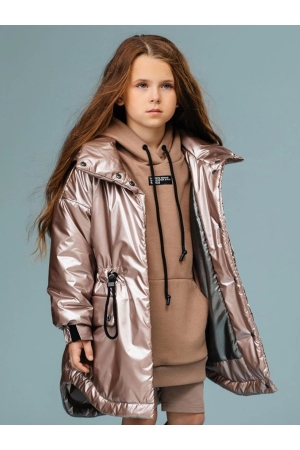 Куртка для девочки GnK (Россия) Коричневый