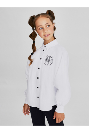 Рубашка для девочки Noble People (Россия) Белый