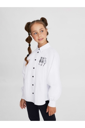 Рубашка для девочки Noble People (Россия) Белый