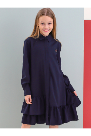 Платье-рубашка для девочки Noble People (Россия) Синий