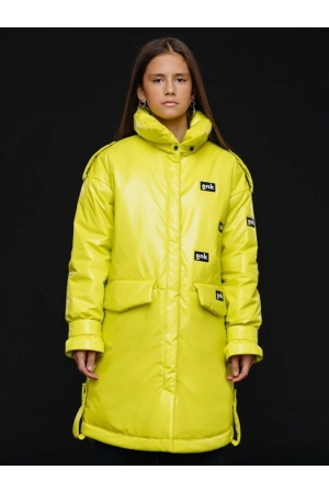 Пальто для девочки GnK (Россия) Жёлтый