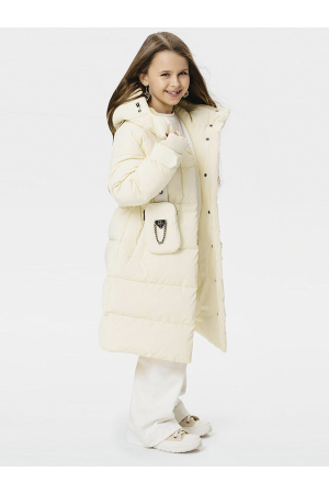 Пальто для девочки GnK (Россия) Белый