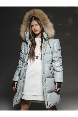 Пальто для девочки GnK (Россия) Голубой