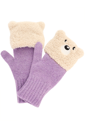 Перчатки-трансформеры для девочки Noble People (Россия) Фиолетовый