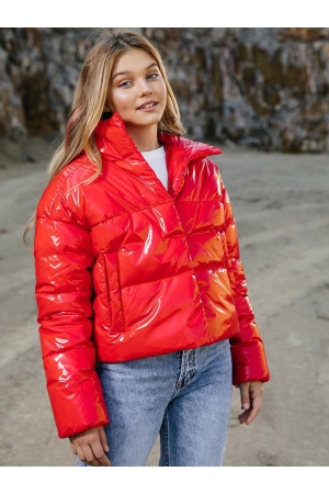 Куртка для девочки GnK (Россия) Красный