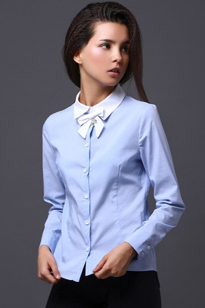 Блузка для девочки Noble People (Россия) Голубой