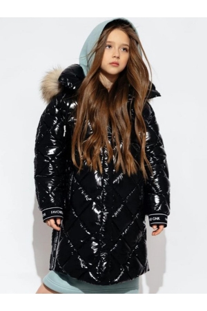 Пальто для девочки GnK (Россия) Чёрный