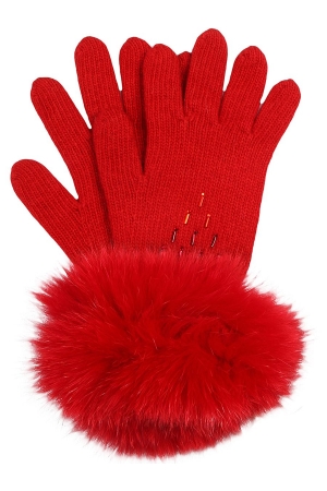 Перчатки для девочки Noble People (Россия) Красный