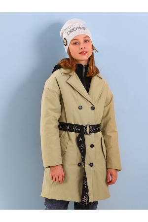 Пальто для девочки Noble People (Россия) Бежевый